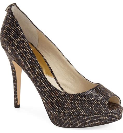 michael kors peep toe pump